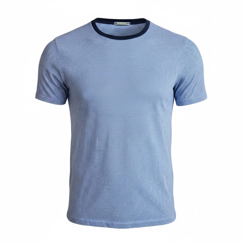 Scotch & Soda Light Blue Striped Tee – Size L